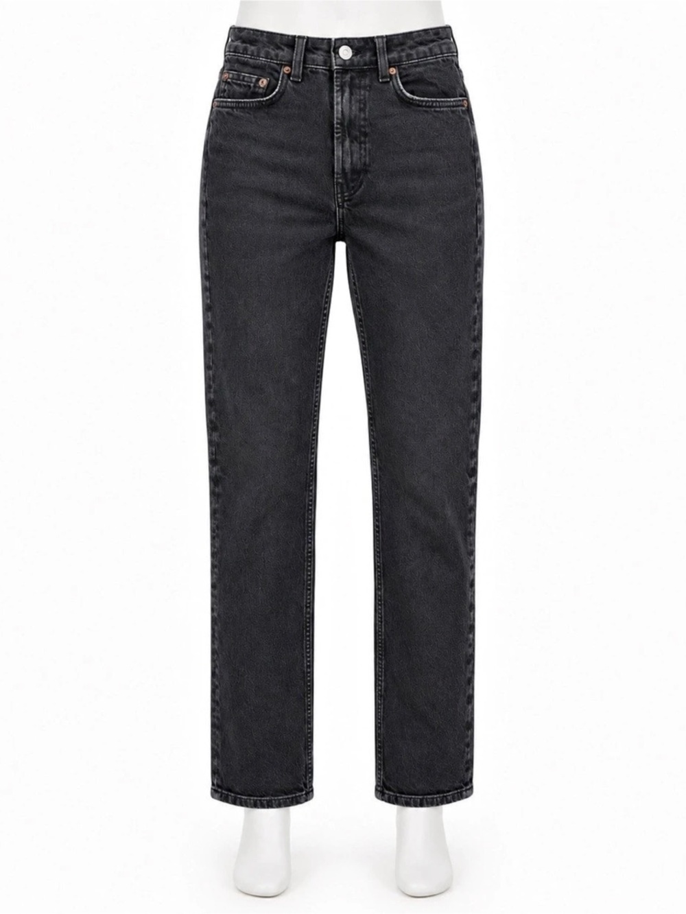 Zara Women’s Black High Rise Straight Leg Jeans Size 2 / EUR 34